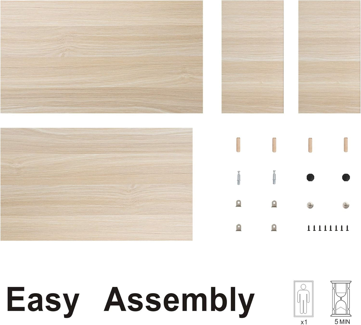 Wooden Computer Monitor Stand with 2 Tiers - Desk Organiser